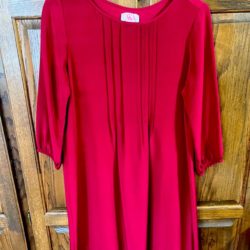 AKA New York Red Above the Knee Dress